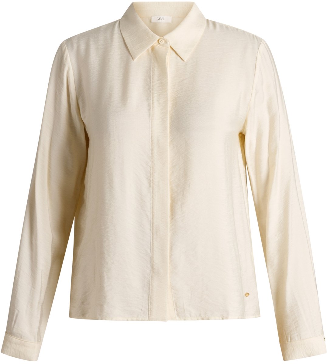 YEST CURVE Judit Essential Blouses - Beige Cream - maat 0(46)