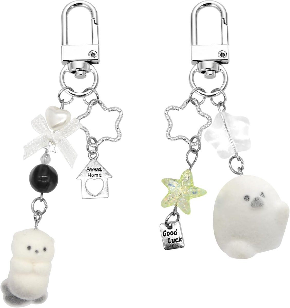 Pluche dieren sleutelhangers - schattige zeehondjes - ocean thema - leuk accessoire voor tassen - ShopVlot