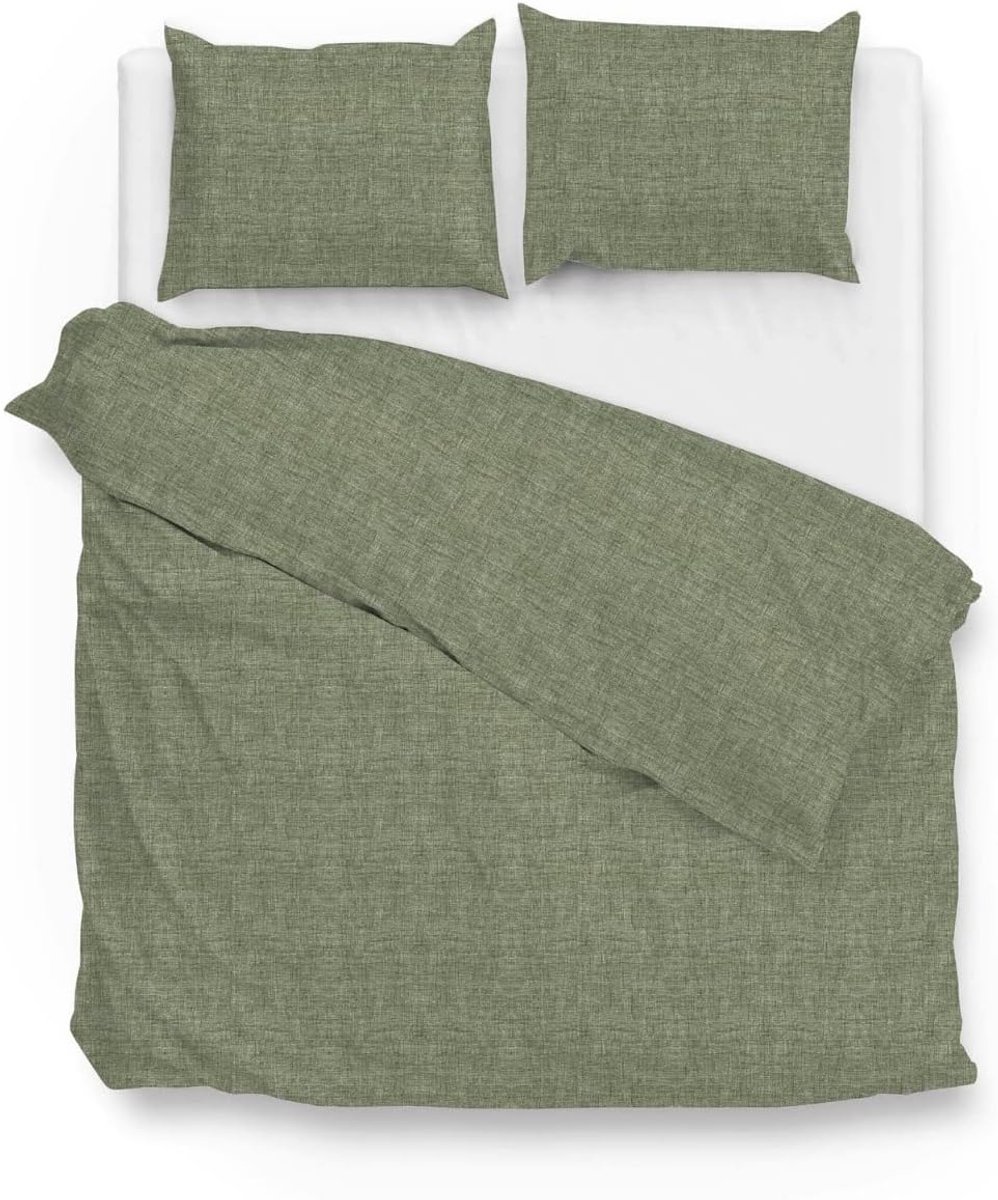 Dekbedovertrek 200x220 - Army Green - 100% Katoen - Luxe uitstraling - ShopVlot