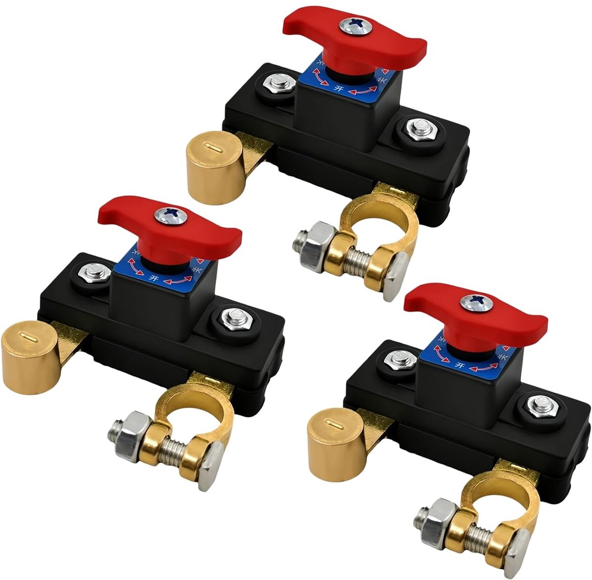 Batterijseparator schakelaar 100A - mini polen - 12V/24V - veilig stroomonderbreken - ShopVlot