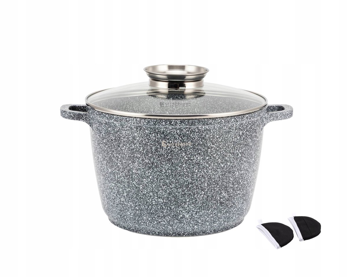 Merkloos Marmite 6.2L met Deksel - Hoogwaardige Aluminium Pan