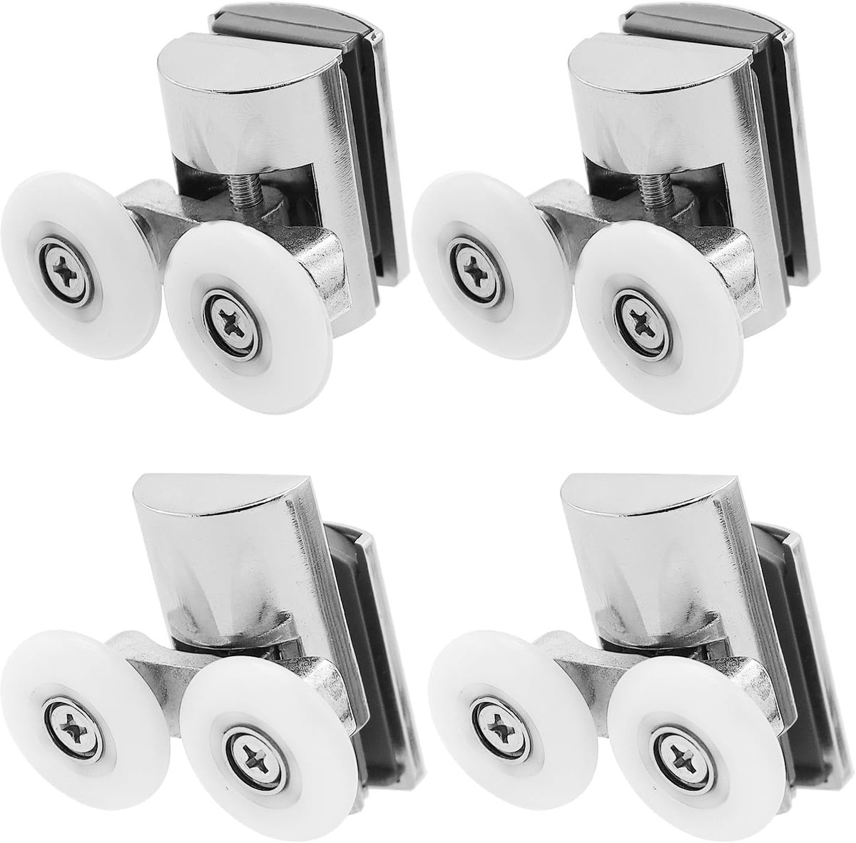 Douchedeur Rollen 23 mm - Verchroomd Zinklegering - Vervanging voor Curved Deuren - Eenvoudige Installatie - ShopVlot