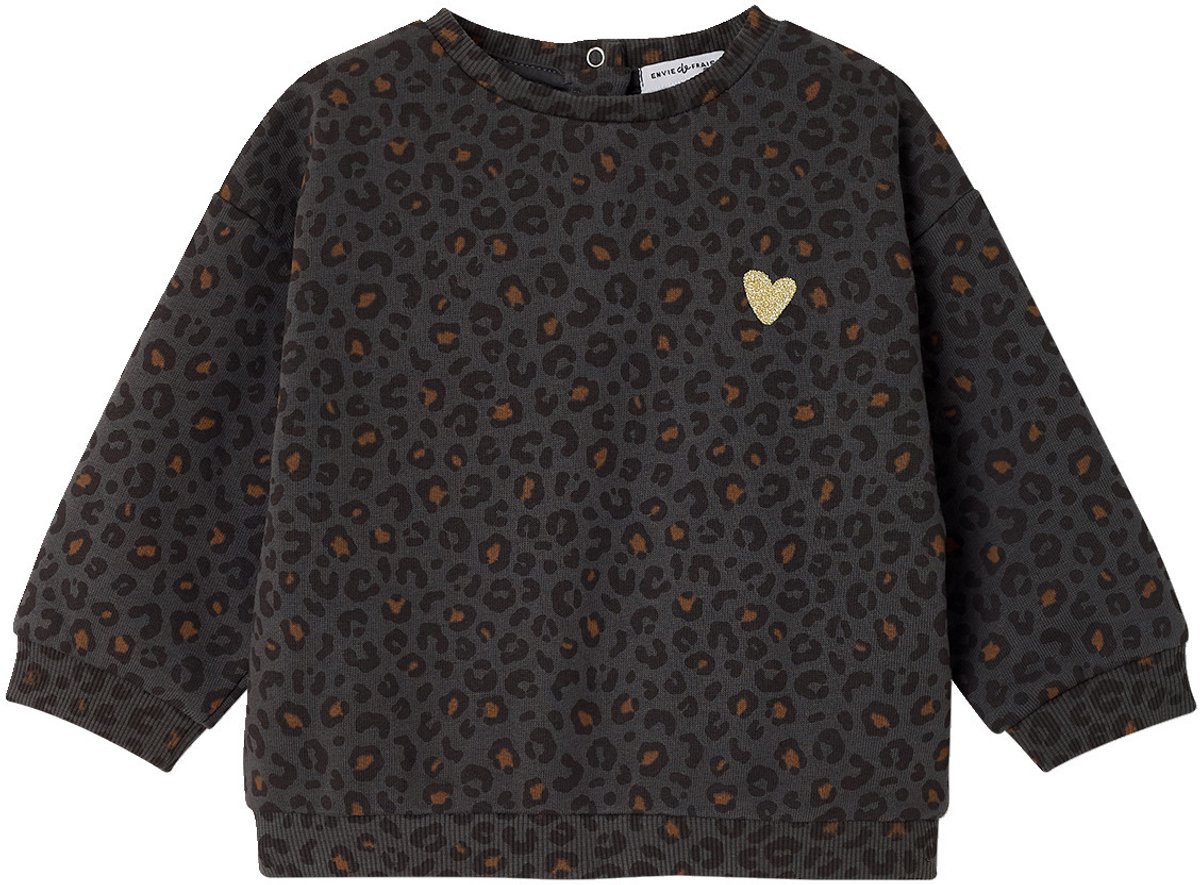Envie de fraise Babysweater met luipaardprint capsulecollectie moeder-dochter ENVIE DE FRAISE