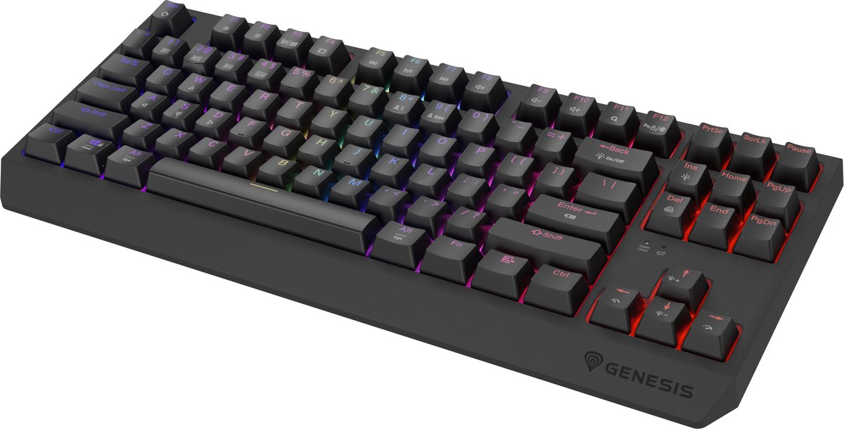 GENESIS - NKG-2108 - Thor 230 TKL toetsenbord - Gaming - RGB - Bluetooth - USB - US - Tactile - XBOX One - XBOX Series S - XBOX Series X – PC - PlayStation 4 en 5