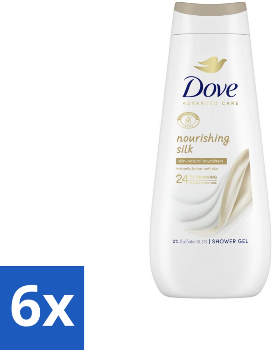 6 x Dove Douchecrème - Nourishing Silk - 400 ml - Douchegel - Dove - Droge Huid - Hydraterend - Verzorgend