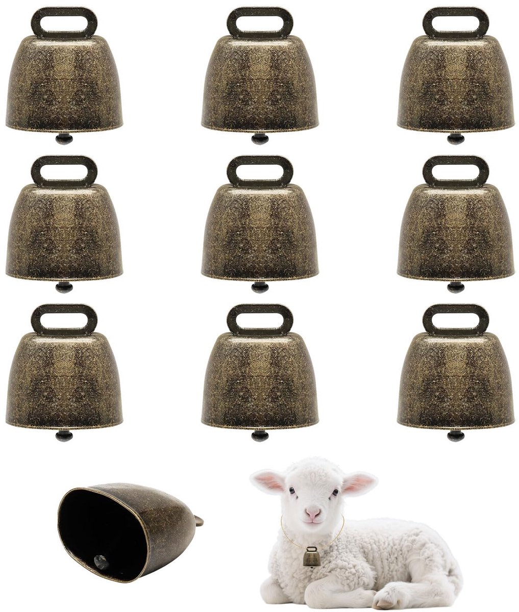 Koeienklokken 10 stuks - handgemaakte mini-klokken - vintage metalen klokken - ideaal voor huisdieren - ShopVlot