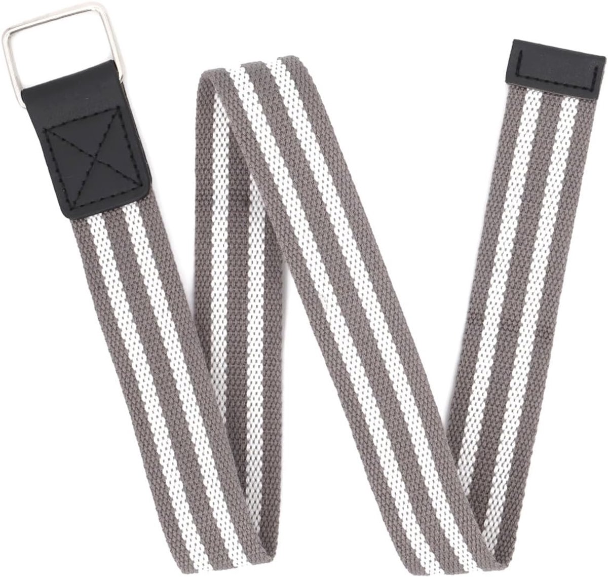Kinderen riem voor jongens - grijs/wit - stof - comfortabel en trendy - ShopVlot