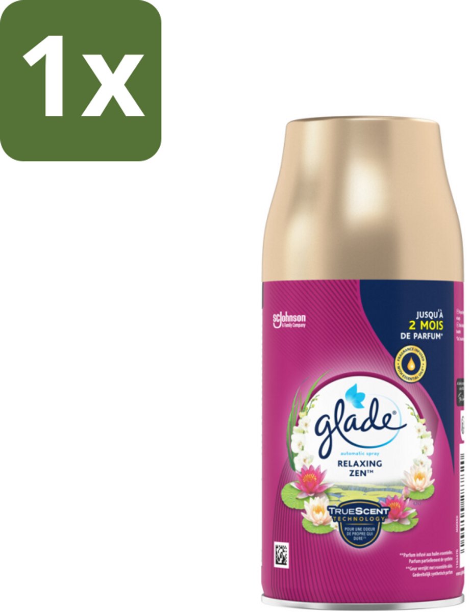 1 x Glade - Navulling Automatische Spray - Relaxing Zen - 269 ml - Automatische Spray - Ontspannende Geur - Relax Geur - Appel Geur - Bloemige Geur