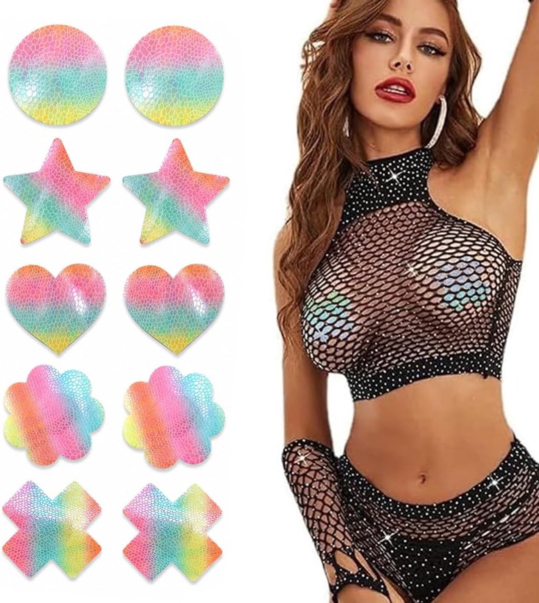 Copricapezzoli Adesivi - 5 vormen - invisibele en dunne - sexy cerotti voor dames - ShopVlot