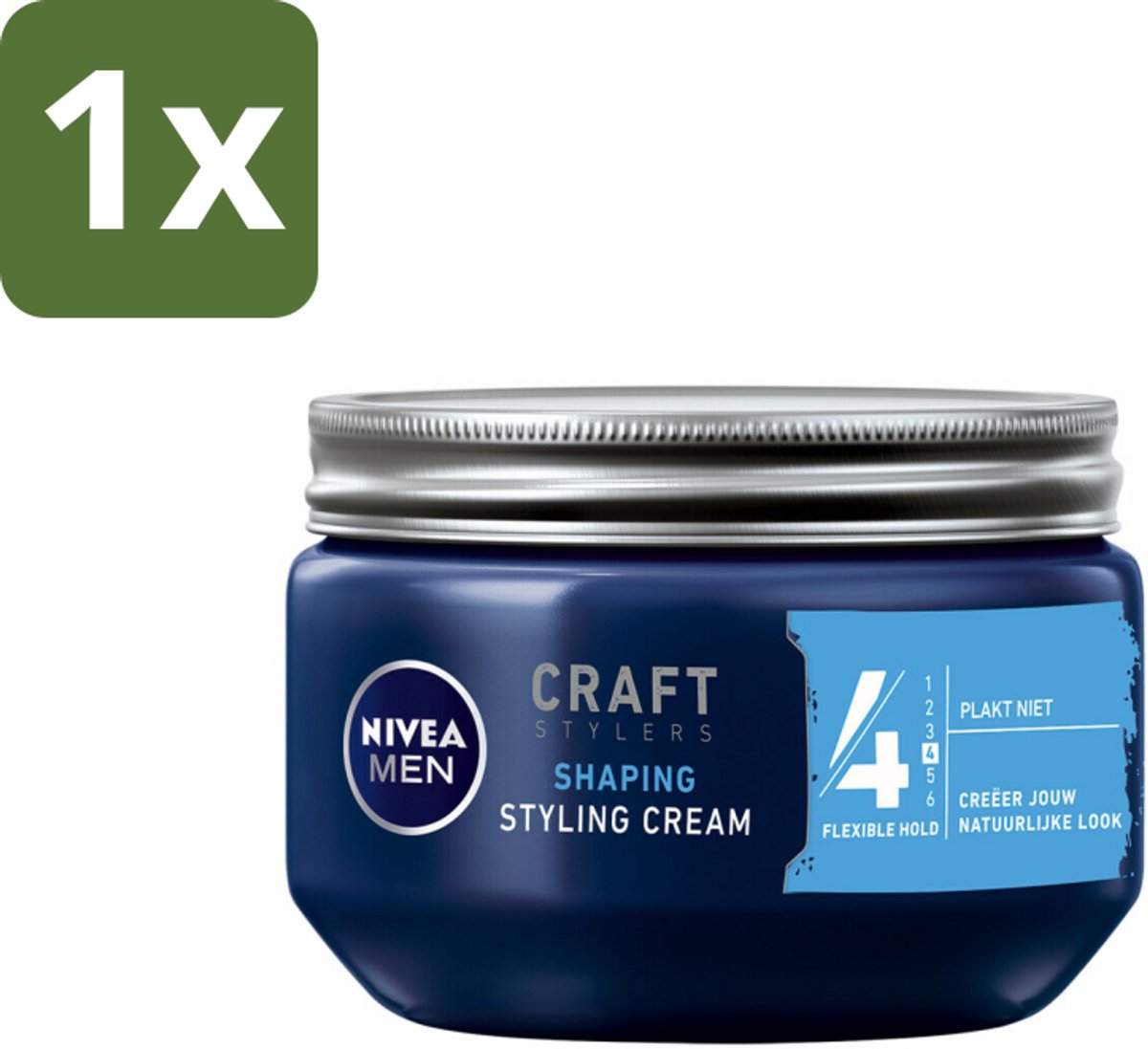 1 x NIVEA MEN - Styling Cream - 150 ml - Styling Cream - Mannelijke Styling - Natuurlijke Glans - Haar Fixatie - Gezonde Glans