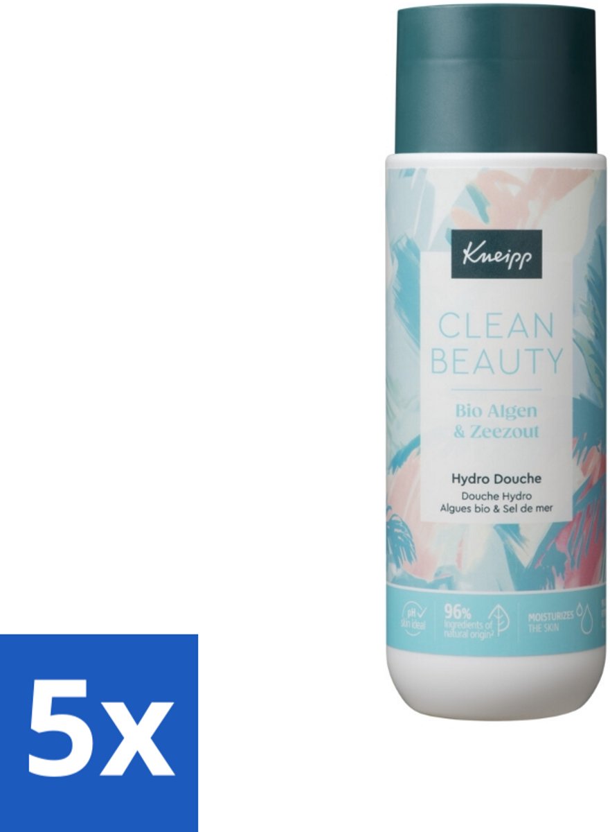 Kneipp - Douchegel - Clean Beauty - Algen & Zeezout - 200 ml - Bulkverpakking - 5 stuks