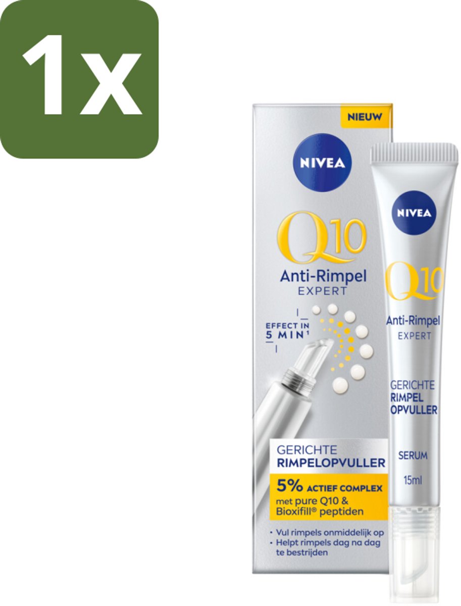 1 x NIVEA - Oogserum - Q10 Anti-Rimpel Expert - Rimpelopvuller - Voor rijpe huid - Met Q10 - 15 ml - Anti-aging Serum - Oogserum - Rimpelopvuller - Q10 Serum - Rimpelverlichting