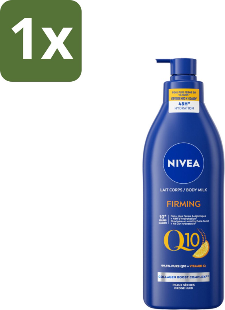 1 x Nivea - Q10 - Verstevigende Bodylotion met Pomp - Vitamine C - 48 uur Hydratatie - Voor Droge Huid - 400 ml - NIVEA Q10 Bodylotion - Droge Huid Verzorging - Hydratatie - Huid Verstevigen - Collagen Boost