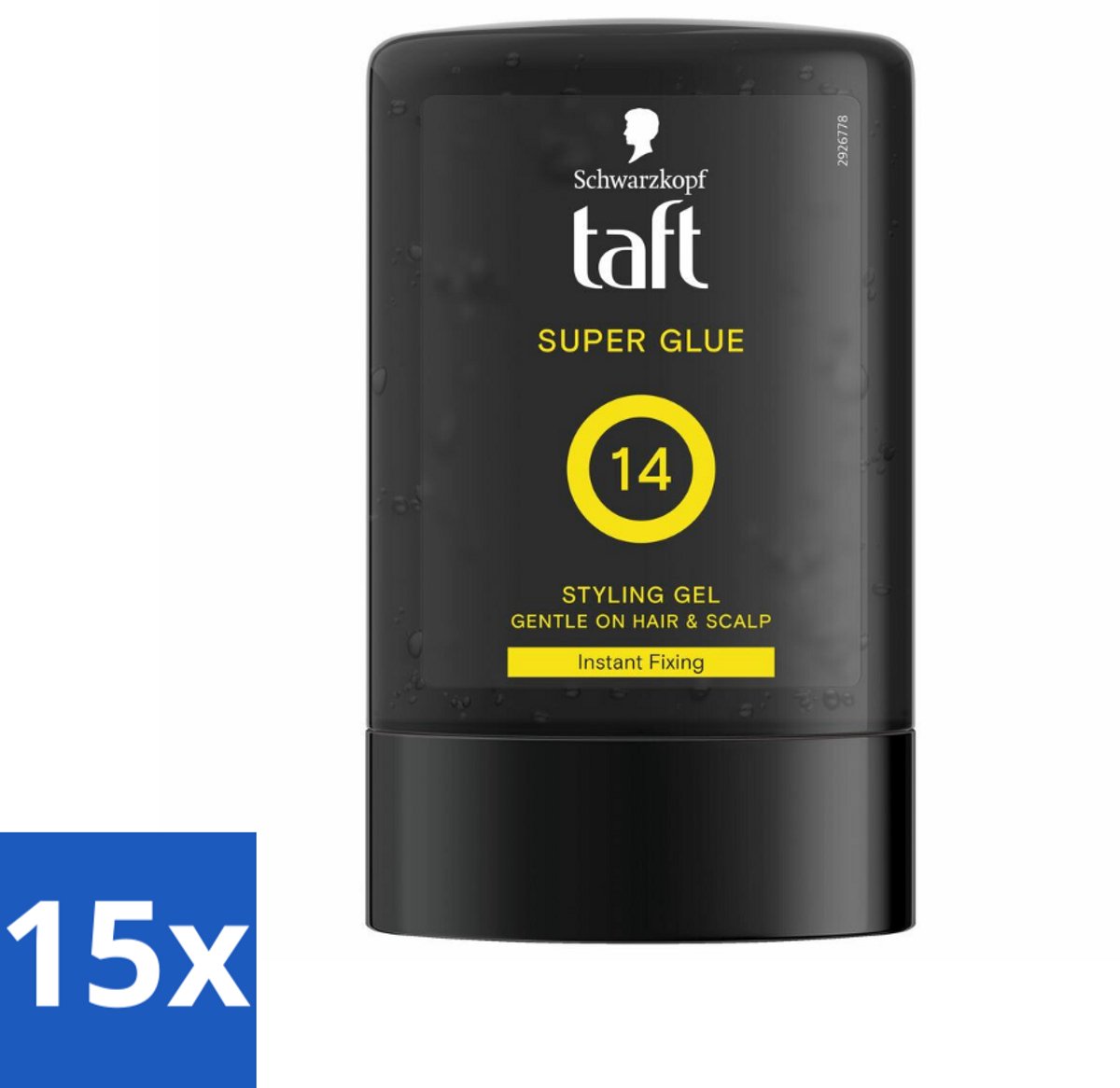 Taft - Super Glue 14 - Styling Gel - Ultieme stevigheid - 300 ml - Bulkverpakking - 15 stuks
