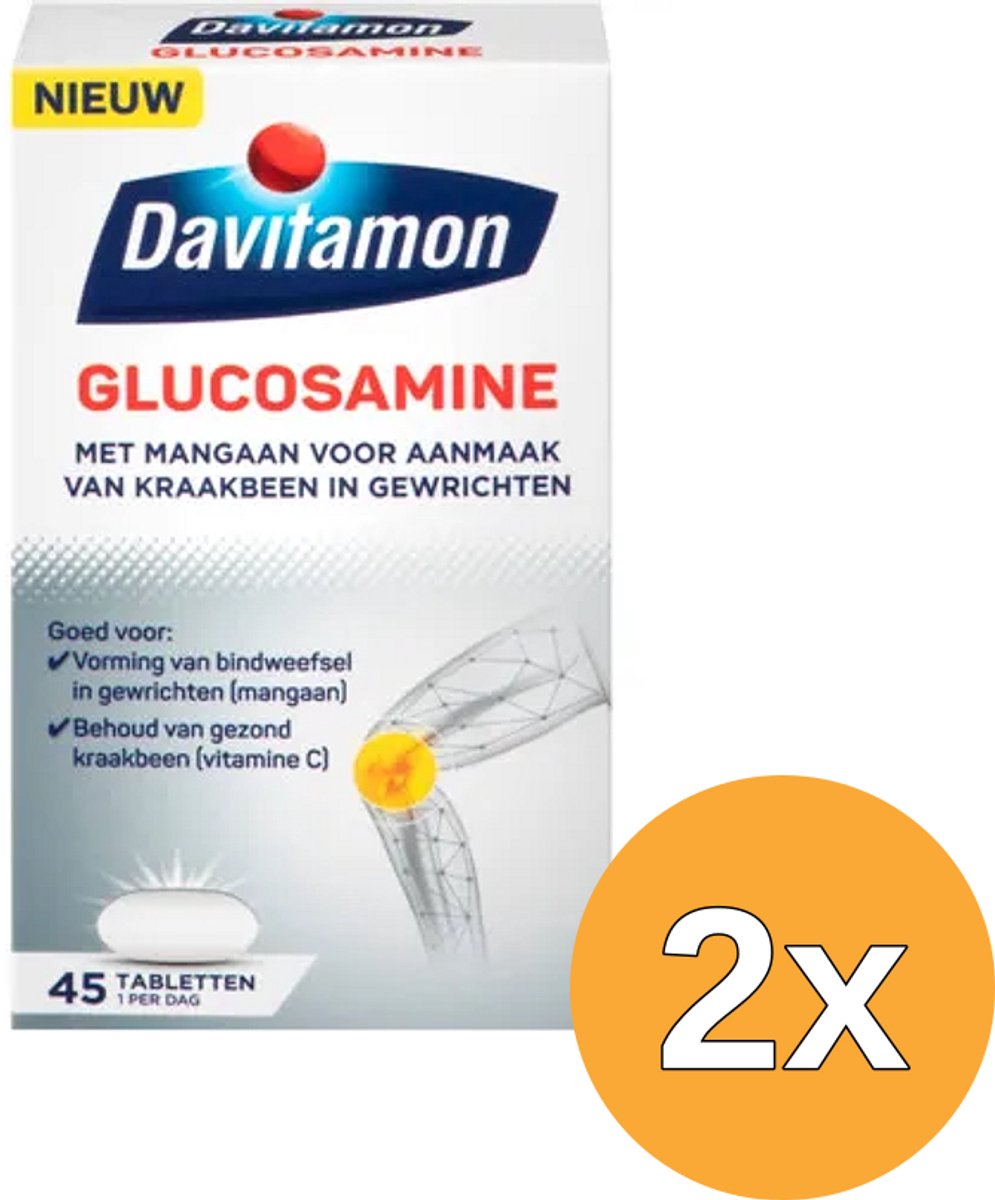 2x Davitamon Glucosamine (45 tabletten)