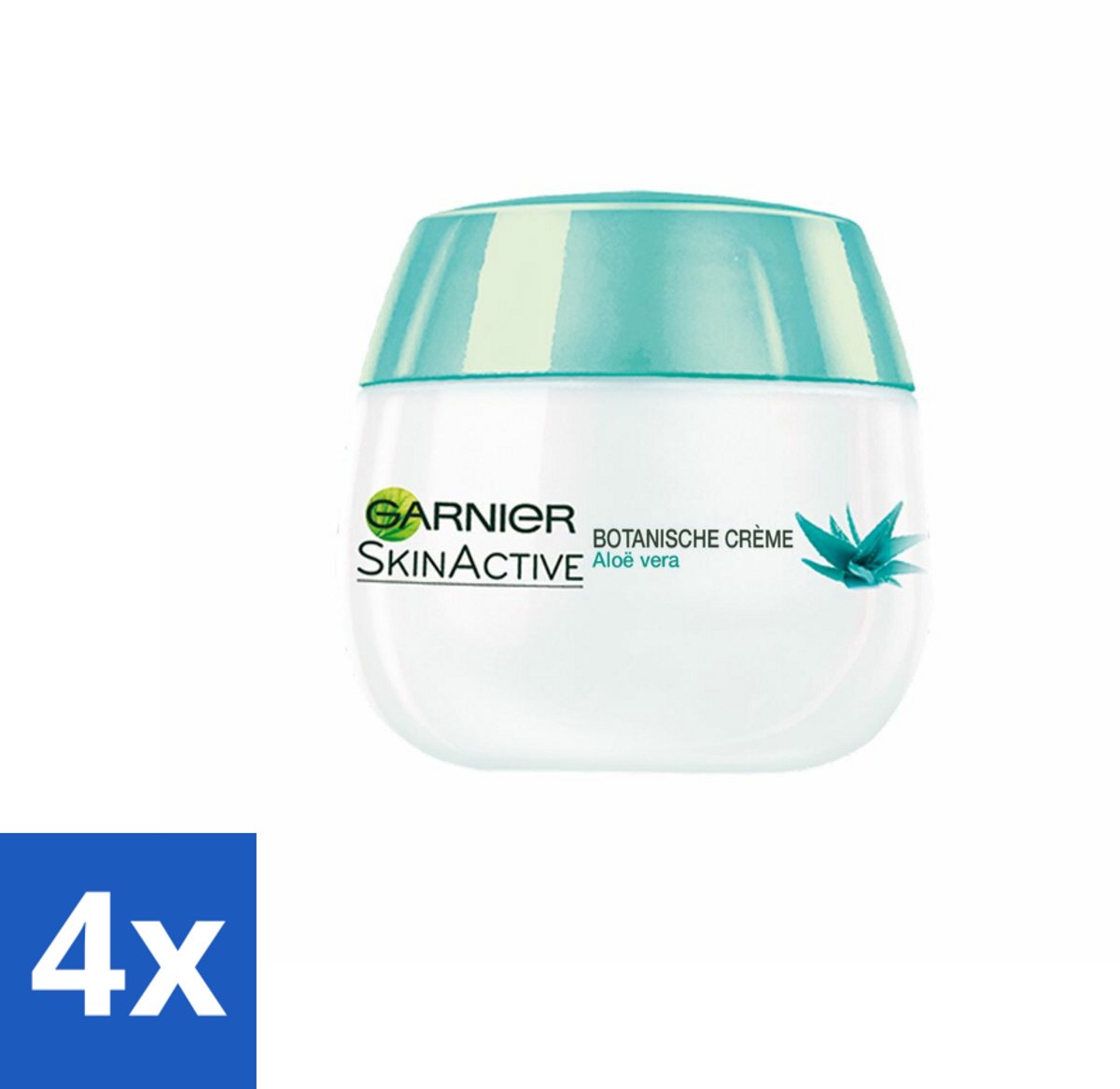 4 x Garnier - SkinActive - Botanische Dagcrème - Aloë Vera - Voor ieder Huidtype - 50 ml - Dagcrème - Aloë Vera - Natuurlijke Dagcrème - Hydraterende Dagcrème - Gevoelige Huid
