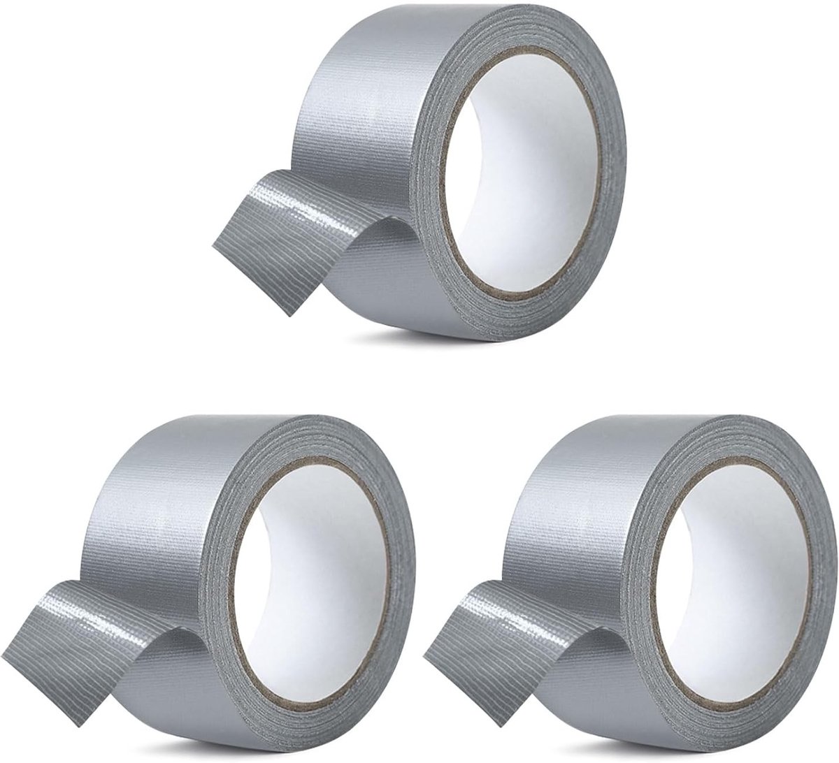 Set van 3 Waterdichte Aluminium Plakband, 20 cm x 5 cm, Hittebestendig voor Stoombescherming, Dakbedekking en Luchtdichte Verbinding