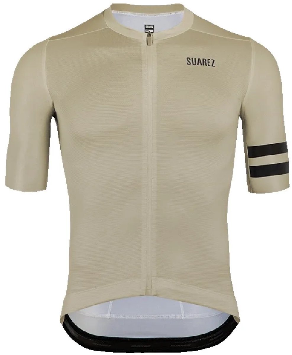 Suarez Solid 2.3 Korte Mouw Wielertrui Beige XL Man