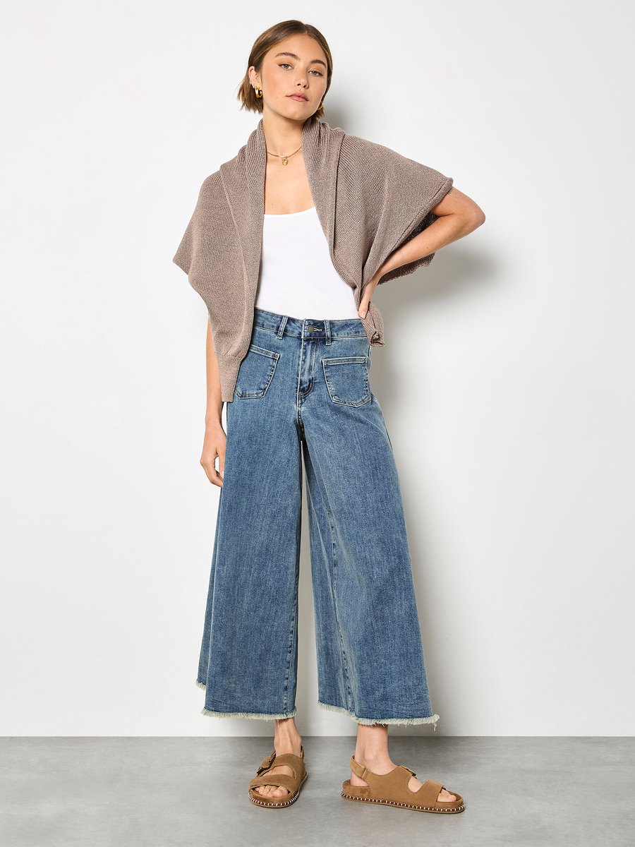Giana Palazzo-jeans met hoge taille