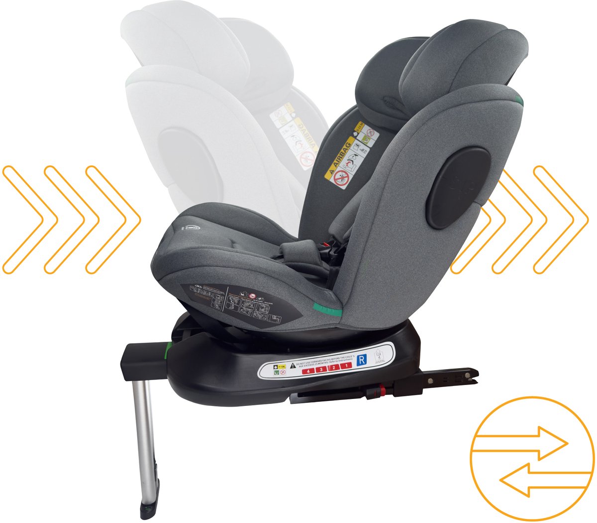 Liefjes & Co Growsafe Autostoel - i-Size 4-in-1 - 150 cm) Grijs thumbnail 5