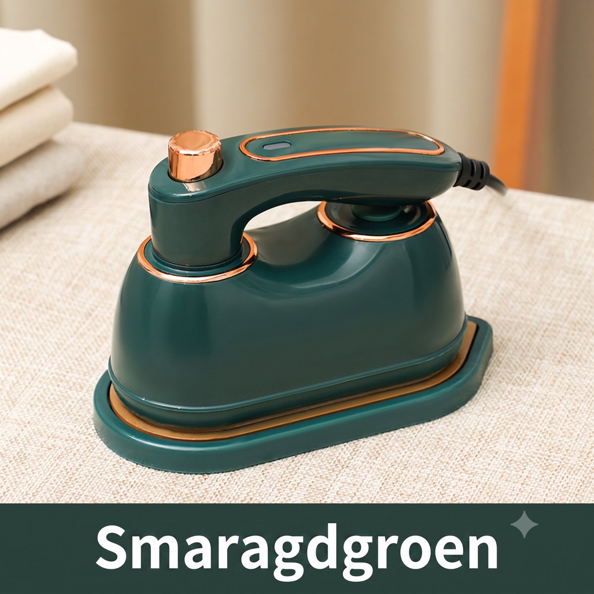 Reisstoomstrijkijzer voor kleding - Mini draagbaar strijkapparaat klein formaat draagbaar stoomstrijkijzer voor op reis studentenkame thuis groen