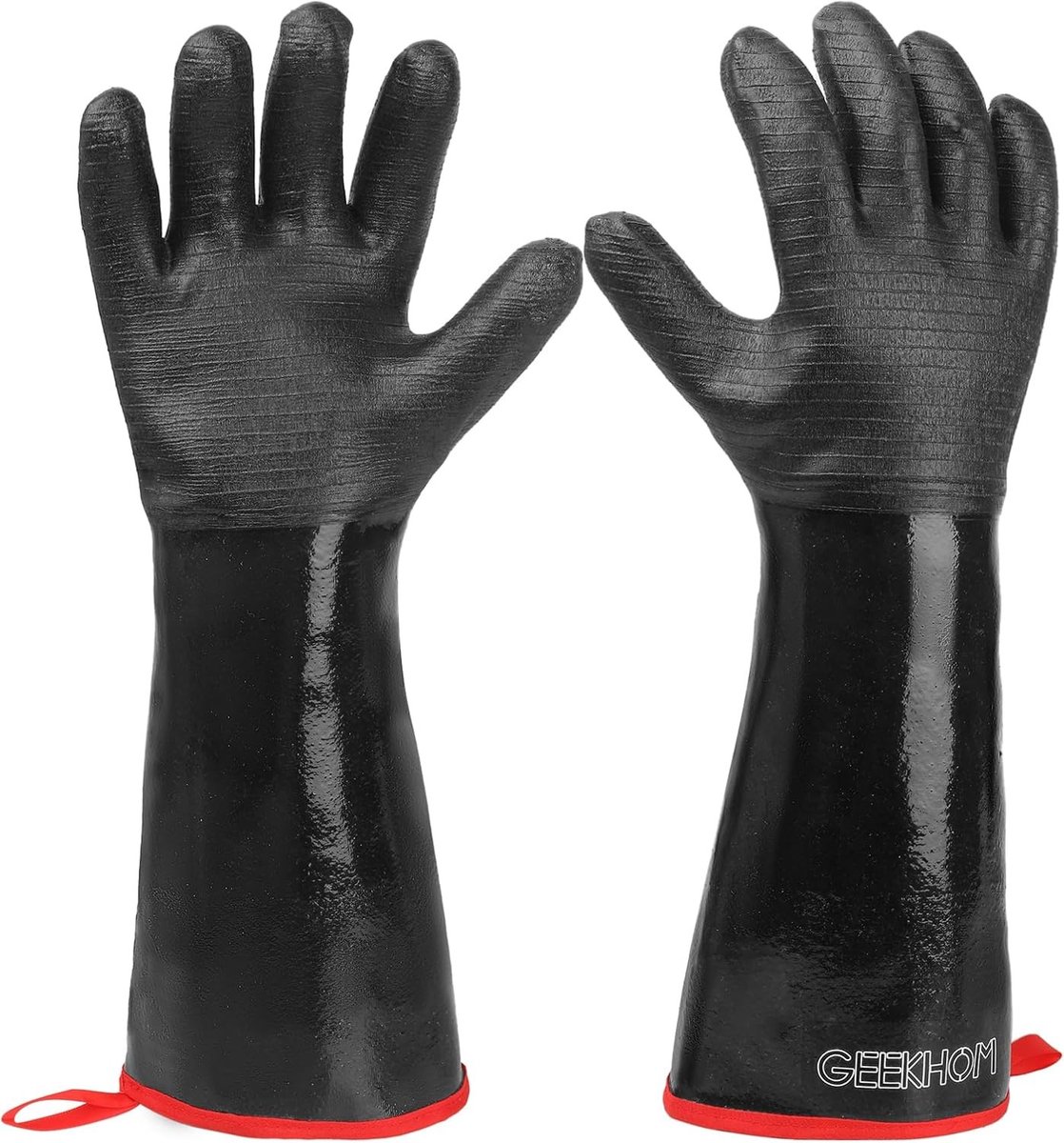 Grillhandschoenen - Zwart - Hittebestendig tot 932 °F - Waterdicht en vlekbestendig - Voor BBQ en Grillen