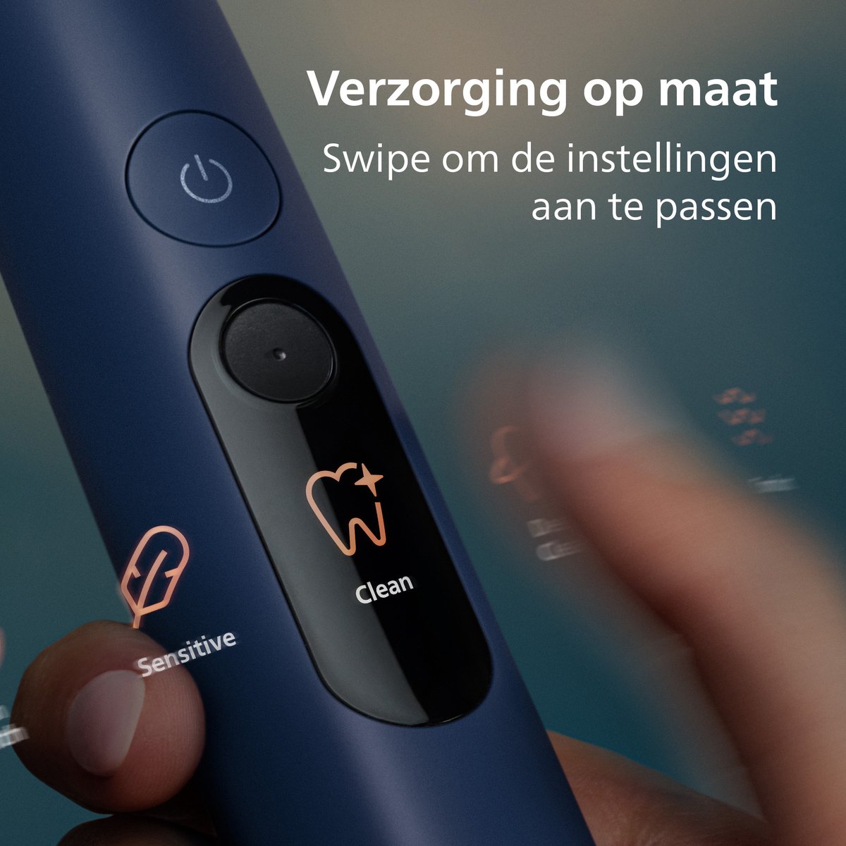 Philips Sonicare Next-Generation DiamondClean 8000 Elektrische Tandenborstel - Slimme Poetsdruksensor, Persoonlijke Coaching, Wittere Tanden & Gezonder Tandvlees - Donkerblauw - HX8311/13 thumbnail 5