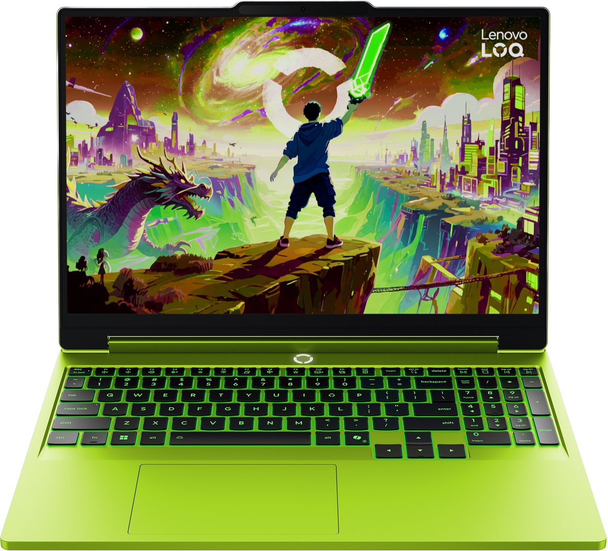 Lenovo LOQ 15AHP11 AMD Ryzen™ 7 250 Laptop 38,9 cm (15.3") WUXGA 32 GB DDR5-SDRAM 512 GB SSD NVIDIA GeForce RTX 5070 Wi-Fi 6 (802.11ax) Windows 11 Home Engels Groen