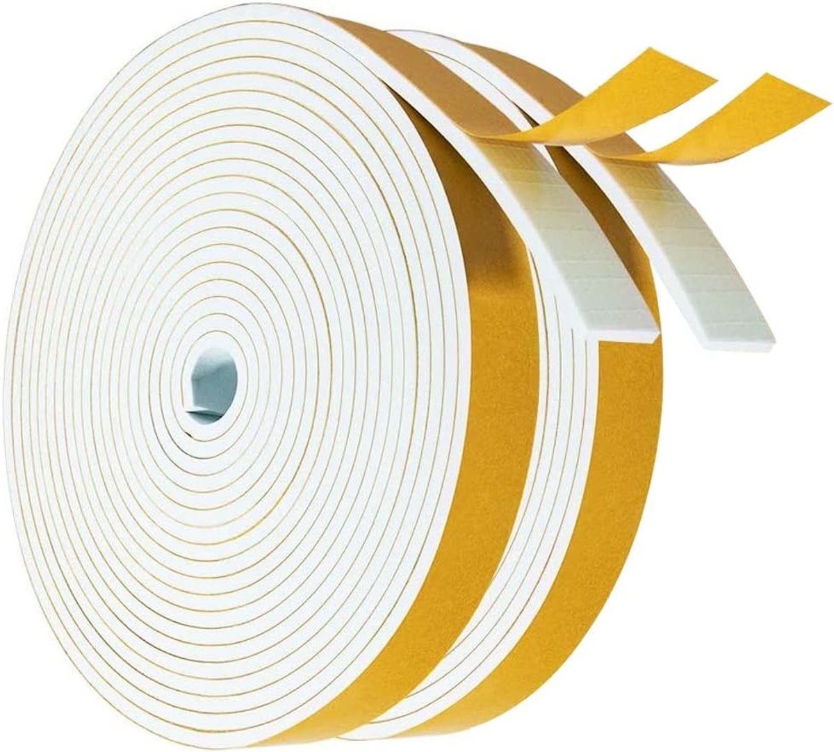 Draught Excluder Strip Tape voor Deuren en Ramen - Zelfklevend, Geluiddicht en Waterdicht, 25mm x 3mm, Wit, Bescherming Tegen Koude Tocht en Stof