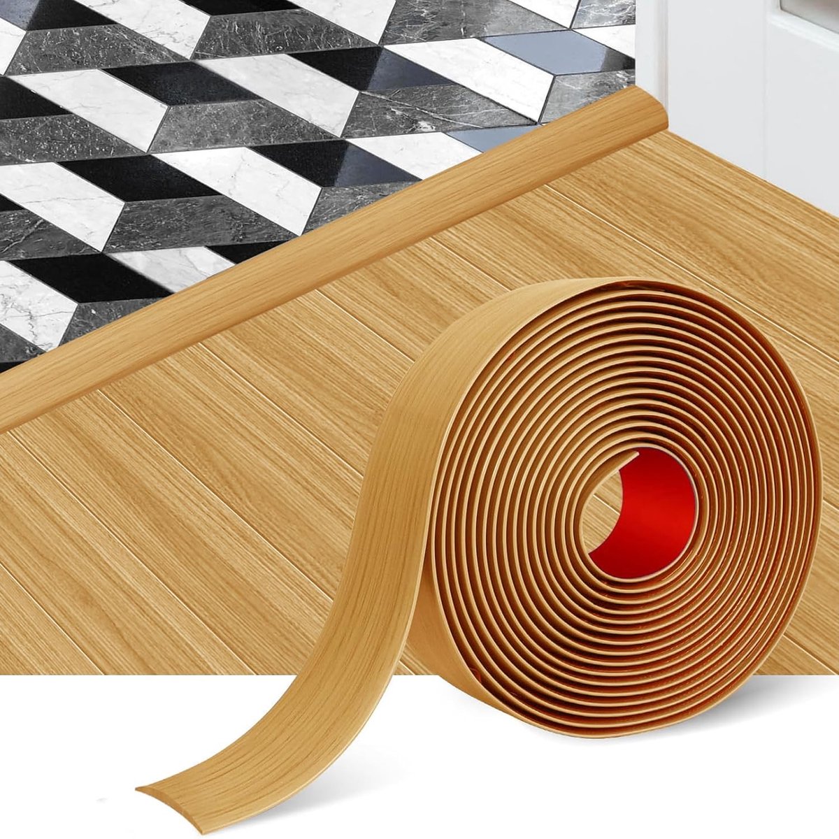 Zelfklevende PVC Drempelstrip van 5 cm voor Laminaatvloeren - Verbeter de Overgang tussen