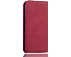 Leren PU Wallet Folio Stand Case voor Google Pixel 10A, Ultra Dun Shockproof met Kickstand en Kaartslots - Rood