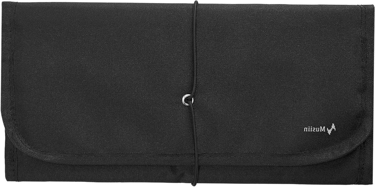 Guitar Accessory Organizer Bag met Vouwbare Pockets voor Makkelijk Toegang tot Plectrums, Capo en Snarenopslag (Zwart)