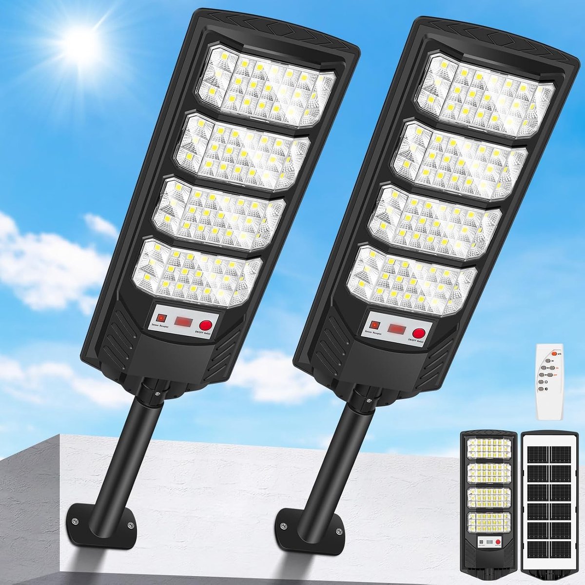 Buitenverlichting op Zonne-energie - Waterdicht - 320° Ultrabrede Hoekverlichting - Bewegingssensor - Voor Tuinen en Paden