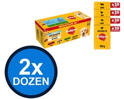 2x Pedigree - Pouch Junior Gelei Mix Sel Multipack (40x100g) - Hondenvoer Natvoer - 4 kg