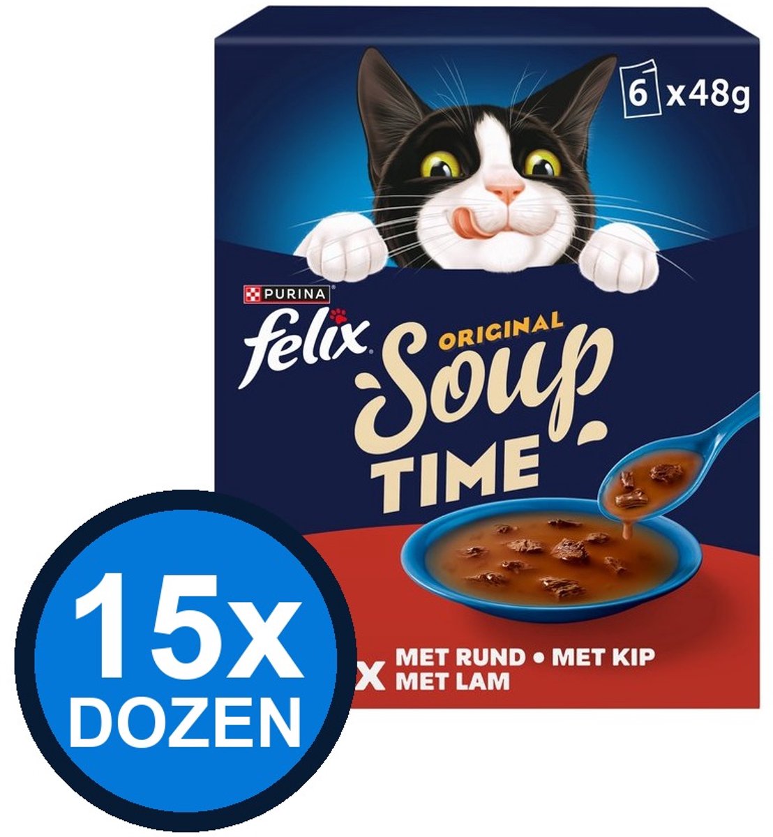 Felix Felix - Soup Countryside Selectie Multipack - Kattenvoer Natvoer - 288 g
