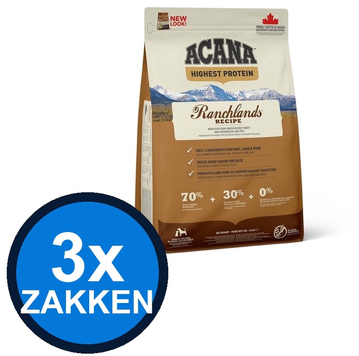Acana Acana - Highest Protein Dog Ranchlands - Hondenvoer Droogvoer - 2 kg