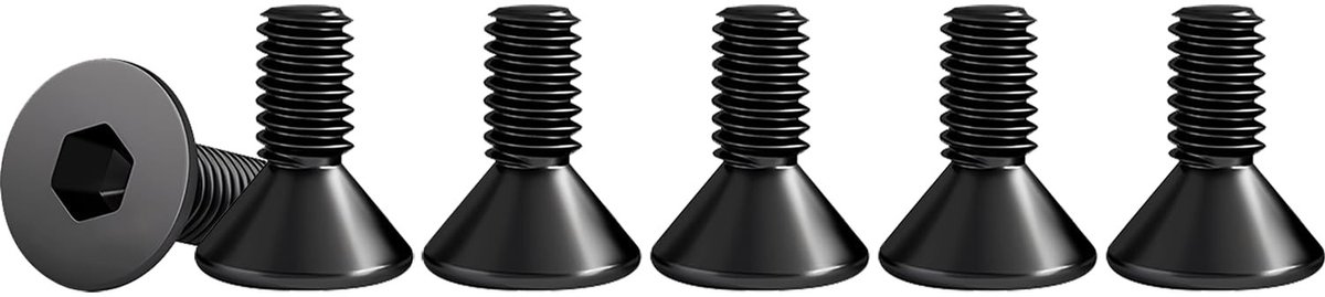 Pack van 50 verzonken schroeven M3 x 6 mm roestvrij staal A2 V2A, DIN 7991 / ISO 10642, perfect voor bevestigingen en klussen