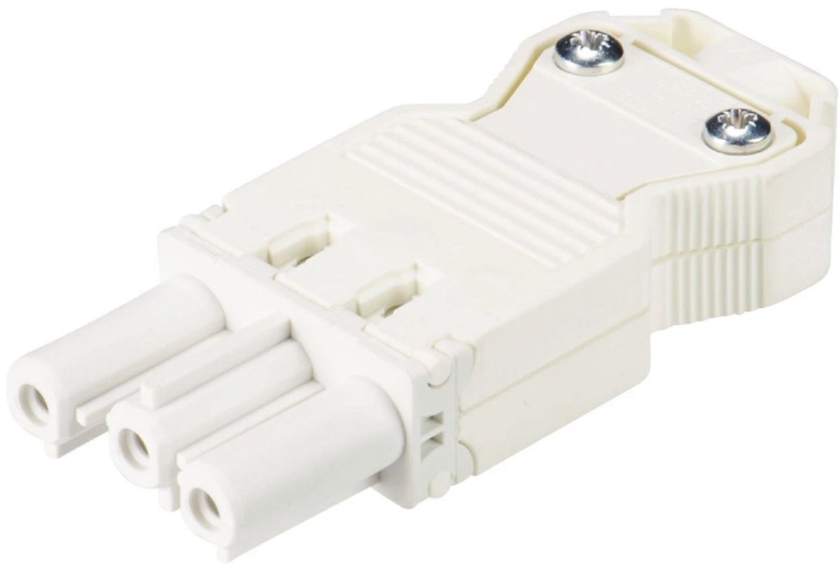 Wieland stekker 3-polig female met schroef - wit - per 50 stuks (GST18I3S B1CZR1 WS)