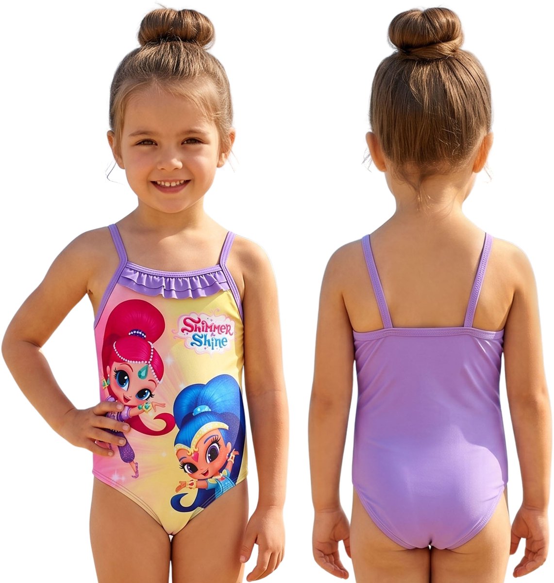 SHIMMER & SHINE Meisjesbadpak, voor het zwembad, het strand, voor meisjes / 116