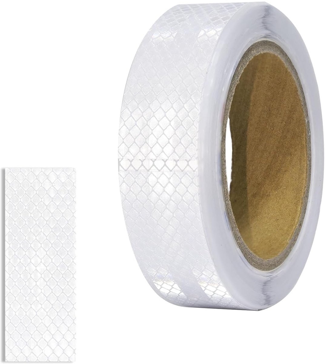 Reflecterende Zelfklevende Tape voor Fietsen, Kinderwagens en Schooltassen - 3 x 8 cm, 10 m Rol, Waterdicht en Veiligheidswaarschuwing