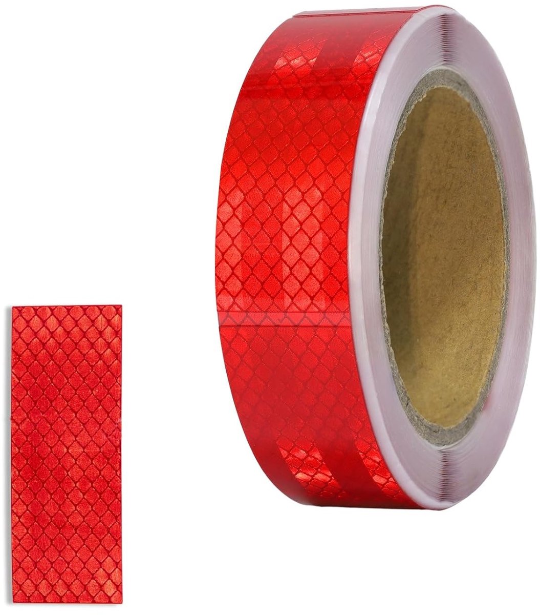 Reflecterende Stickers en Tape - Veiligheidswaarschuwing voor Fietsen, Kinderwagens en Schooltassen, Waterdicht en Zelfklevend, 3 x 8 cm/10 m Rolle