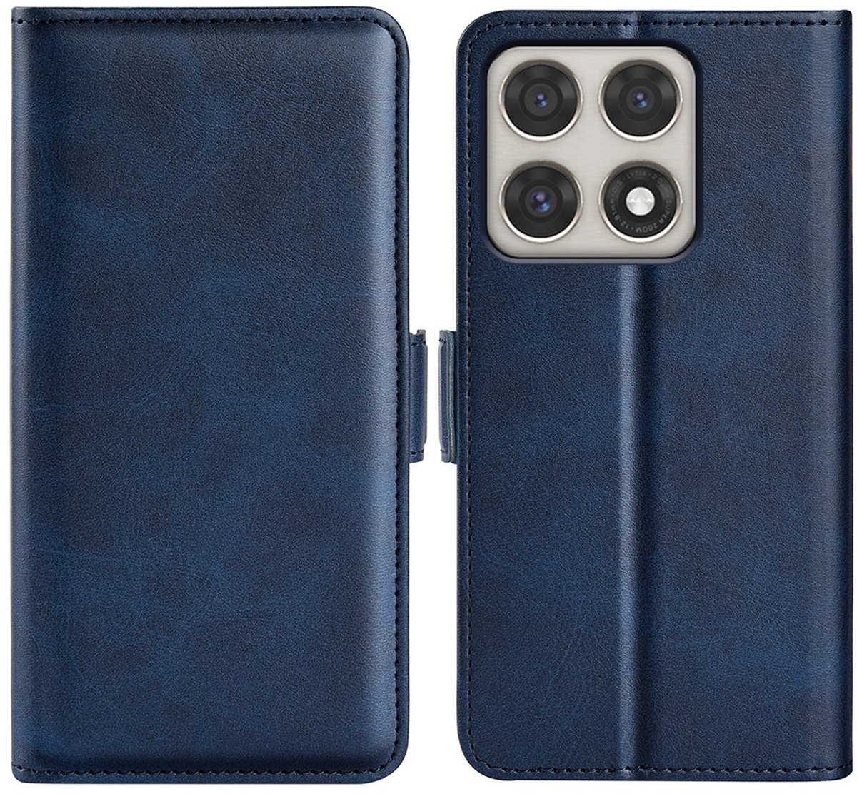 MobyDefend Hoesje - Geschikt voor Motorola Edge 70 Pro - Luxe Wallet Book Case (Sluiting Zijkant) - Blauw