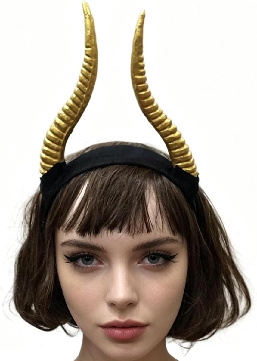 Hoornenkopband voor Halloween Kostuum, Cosplay en Themafeesten - Haarband en Hoofdsieraad voor Feestjes en Kerstvieringen