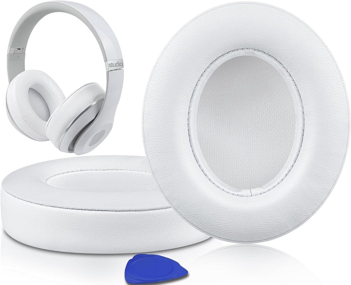 Leren Vervangende Oorkussens voor Beats Studio 2 & 3 Hoofdtelefoons, Geluidsisolerende Geheugenfoam, Extra Dikte en Comfort
