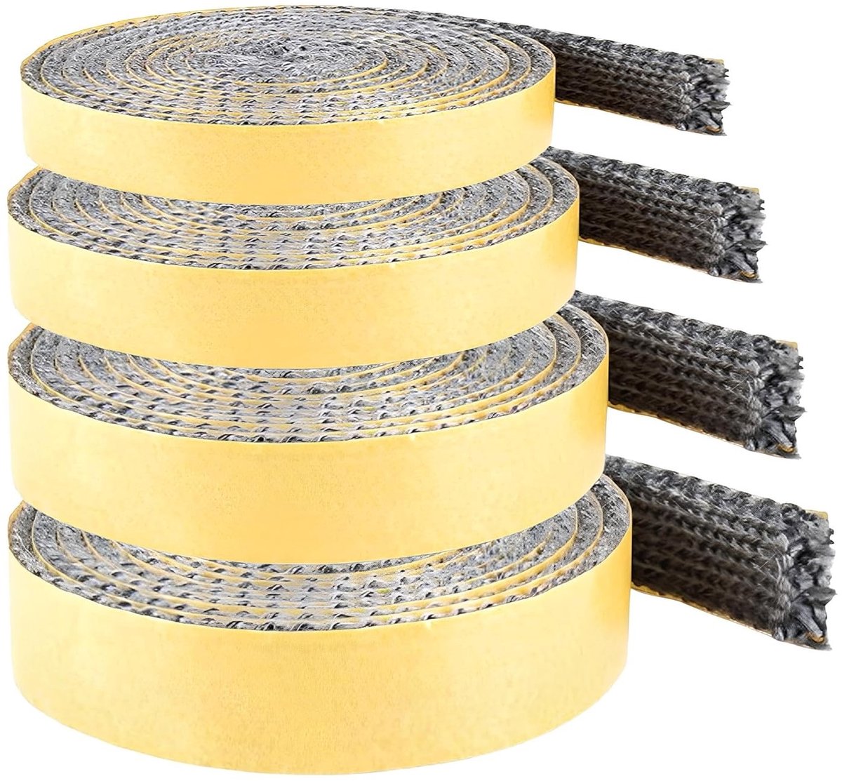 Zelfklevende Sealing Tape voor Haard, Kachel en Oven, 3mm x 15mm x 3m, Hittebestendig, Kachelpijp en Deurafdichting, Ideaal voor Rookovens en Open Haarden