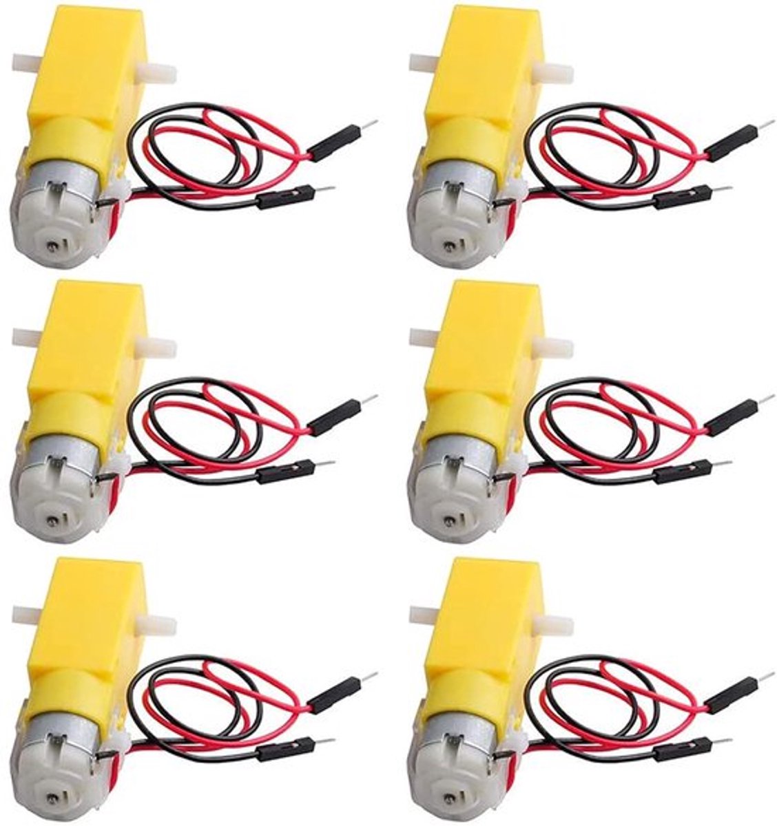 6 stuks TT DC Gearbox Motor Dual Shaft 3-6V Gear Motor voor Arduino Smart Car Robot