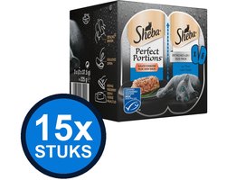 15x Sheba - Perfect Portions adult saus tonijn mp 6x37,5gr - Kattenvoer Natvoer - 225 g