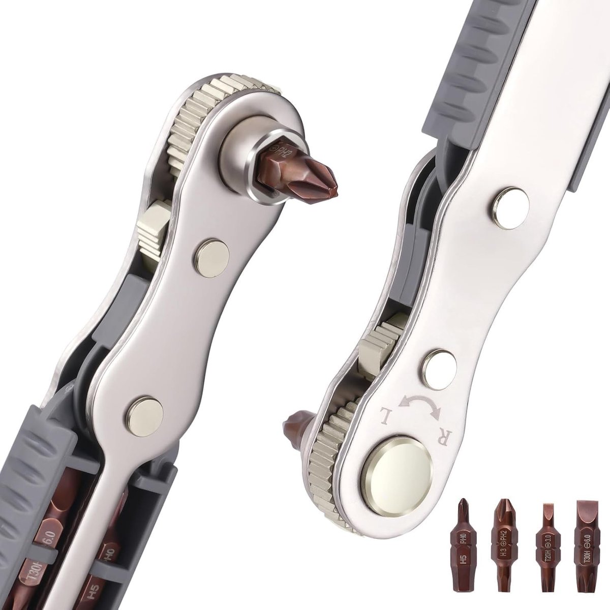 Compacte 110 mm 1/4 Inch Magnetische Ratchet Sleutel voor Huishoudelijke Apparaten, Auto's en Machines