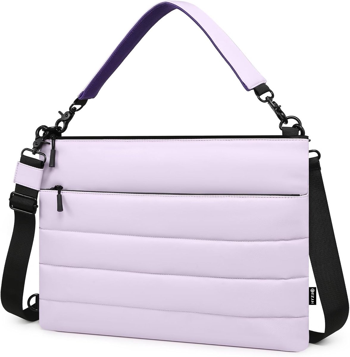 Laptop Tas voor 15-16 Inch MacBook Pro en Air, Dell, HP, Lenovo, Asus - Schoudertas voor Vrouwen, Handbag voor Dagelijks Gebruik in Lilac Paars