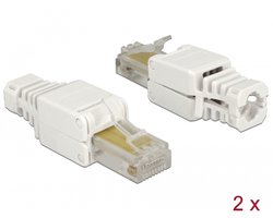 Delock RJ45 plug Cat.5e UTP toolfree 2 pieces